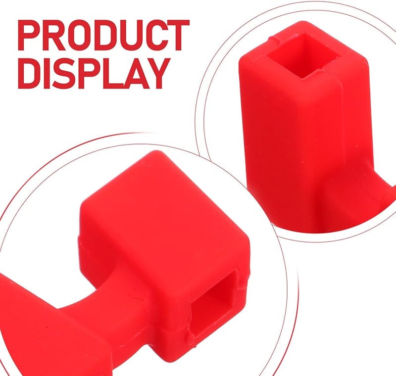 مجموعة حامل عيدان تناول الطعام التدريبية السيليكون الأحمر 5 قطع أداة تعلم التدريب غير القابلة للانزلاق - Image 3